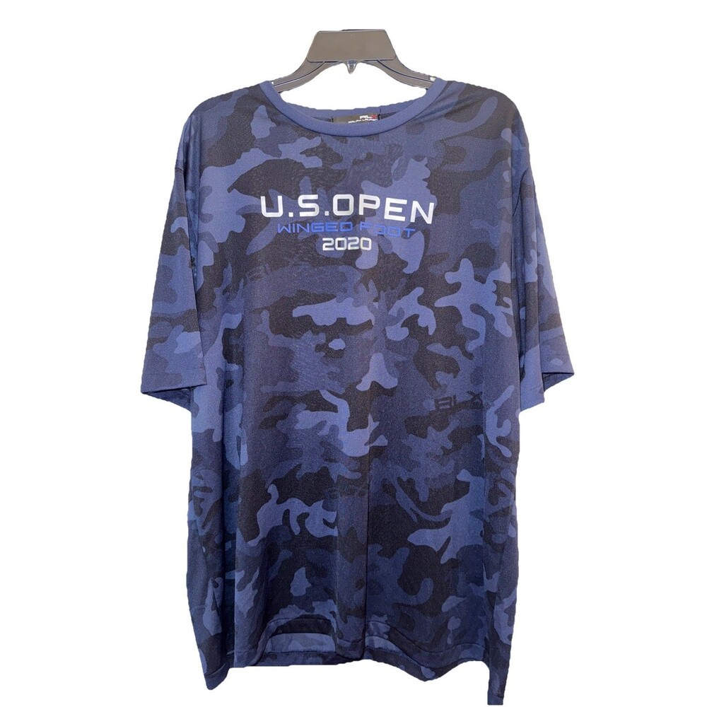 Polo Ralph Lauren RLX  Men’s Wicking Camo Shirt 2020 US Open Winged Foot XL EUC